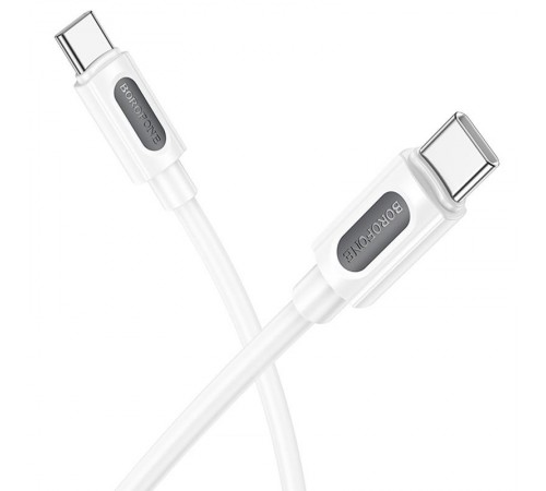 Дата кабель Borofone BX114 Structure Type-C to Type-C 60W (1m) White