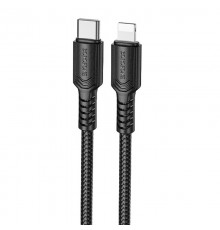 Дата кабель Borofone BX116 Certain Type-C to Lightning 27W (1m) Black