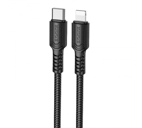 Дата кабель Borofone BX116 Certain Type-C to Lightning 27W (1m) Black