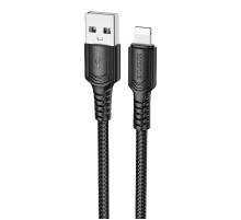 Дата кабель Borofone BX116 Certain USB to Lightning 2.4A (1m) Black