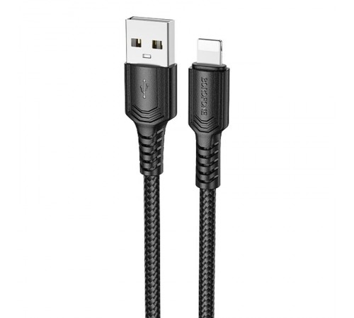 Дата кабель Borofone BX116 Certain USB to Lightning 2.4A (1m) Black