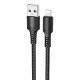 Дата кабель Borofone BX116 Certain USB to Lightning 2.4A (1m) Black