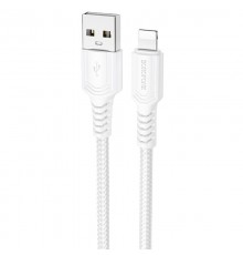 Дата кабель Borofone BX116 Certain USB to Lightning 2.4A (1m) White