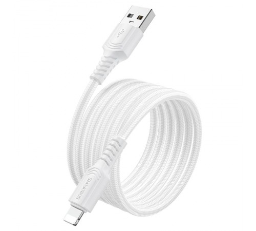 Дата кабель Borofone BX116 Certain USB to Lightning 2.4A (1m) White