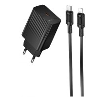 МЗП Borofone BAS73A Source PD20W (1USB-C) + кабель Type-C to Lightning Black
