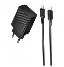 МЗП Borofone BAS73A Source PD20W (1USB-C) + кабель Type-C to Lightning Black