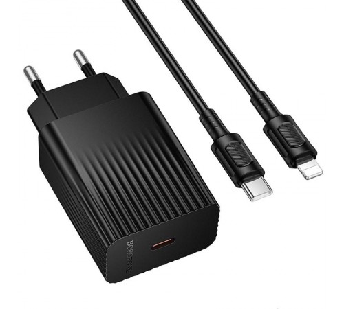 МЗП Borofone BAS73A Source PD20W (1USB-C) + кабель Type-C to Lightning Black