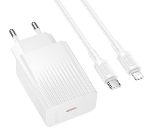 МЗП Borofone BAS73A Source PD20W (1USB-C) + кабель Type-C to Lightning White
