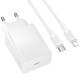 МЗП Borofone BAS73A Source PD20W (1USB-C) + кабель Type-C to Lightning White