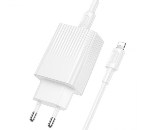 МЗП Borofone BAS73A Source PD20W (1USB-C) + кабель Type-C to Lightning White
