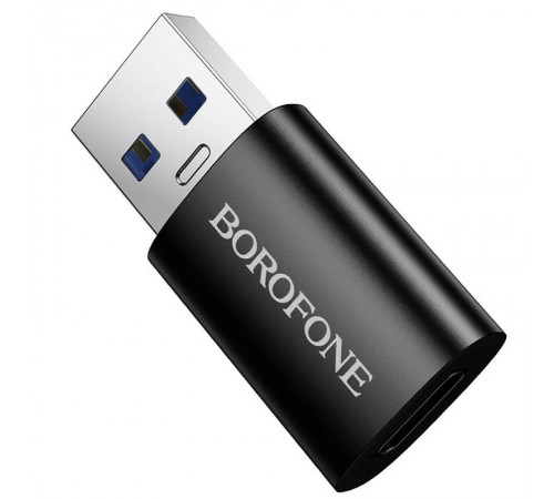 Перехідник Borofone BV26B USB Male to Type-C Female USB3.0 Black