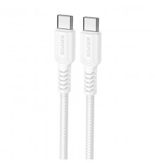 Дата кабель Borofone BX116 Certain Type-C to Type-C 60W (1m) White