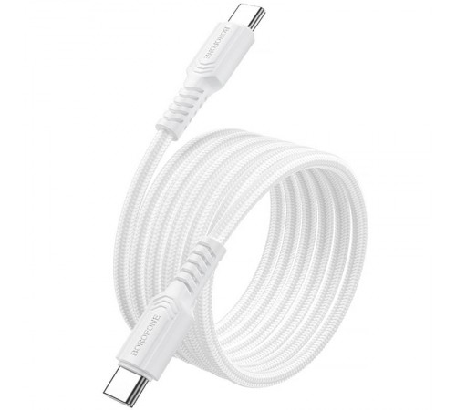 Дата кабель Borofone BX116 Certain Type-C to Type-C 60W (1m) White