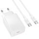 МЗП Borofone BAS73A Source PD20W (1USB-C) + кабель Type-C to Type-C White