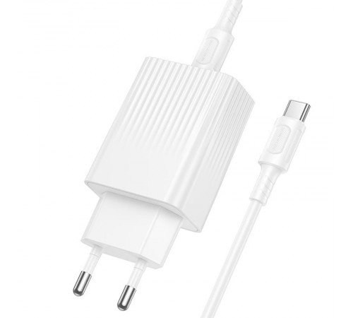 МЗП Borofone BAS73A Source PD20W (1USB-C) + кабель Type-C to Type-C White