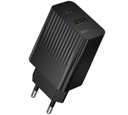 МЗП Borofone BAS76A Source PD30W+QC3.0 (1USB-A/1C) Black