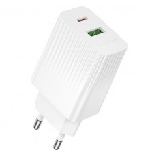 МЗП Borofone BAS76A Source PD30W+QC3.0  (1USB-A/1C) White
