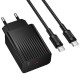 МЗП Borofone BAS75A Source PD30W (1USB-C) + кабель Type-C to Type-C Black