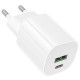 МЗП Borofone BA104A Pudding PD20W+QC3.0 (1USB-A/1C) White