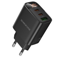 МЗП Borofone BA98A Ilustre with digital display PD30W (1USB-A/2C) Black