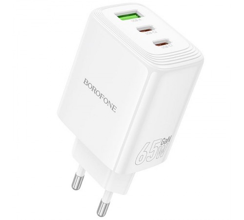 МЗП Borofone BN32 Cargador PD65W (1USB-A/2C) White