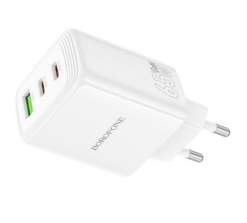 МЗП Borofone BN32 Cargador PD65W (1USB-A/2C) White