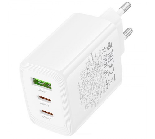 МЗП Borofone BN32 Cargador PD65W (1USB-A/2C) White