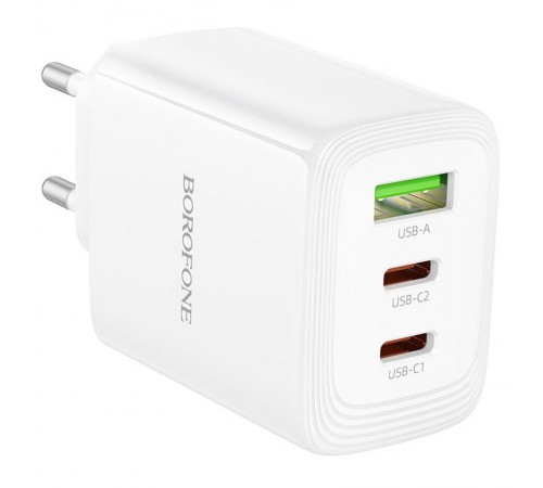 МЗП Borofone BN32 Cargador PD65W (1USB-A/2C) White