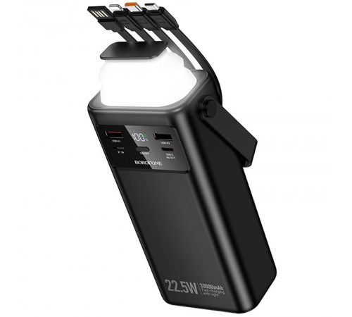 Портативний ЗП Power Bank Borofone BJ65 High 22.5W+PD20W with cable 30000 mAh Black
