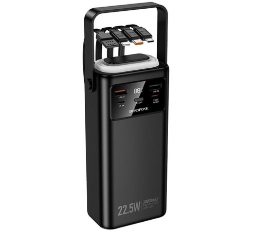 Портативний ЗП Power Bank Borofone BJ65 High 22.5W+PD20W with cable 30000 mAh Black