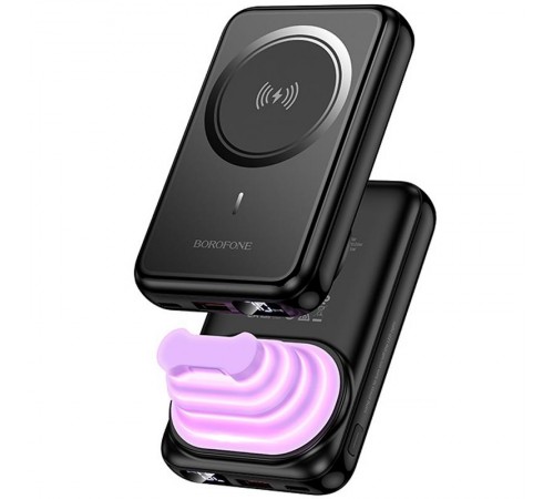 Портативний ЗП Power Bank Borofone BJ83 Ocean 22.5W+PD20W з БЗП 10000 mAh Black