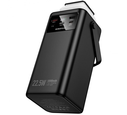 Портативний ЗП Power Bank Borofone BJ65A High 22.5W+PD20W with cable 50000 mAh Black