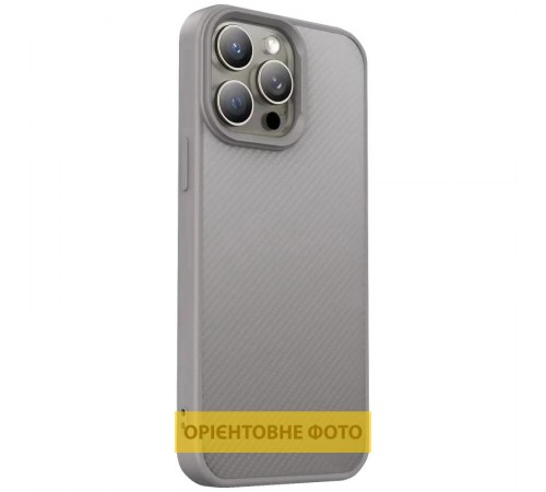 TPU чохол Carbon Protective with Magsafe для Apple iPhone 12 Pro / 12 (6.1") Grey
