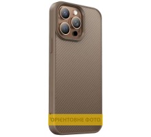 TPU чохол Carbon Protective with Magsafe для Apple iPhone 12 Pro Max (6.7") Coffee