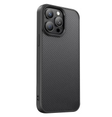 TPU чохол Carbon Protective with Magsafe для Apple iPhone 14 Pro (6.1") Black
