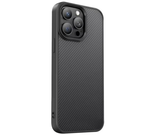 TPU чохол Carbon Protective with Magsafe для Apple iPhone 14 Pro (6.1") Black