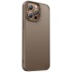 TPU чохол Carbon Protective with Magsafe для Apple iPhone 14 Pro (6.1") Coffee