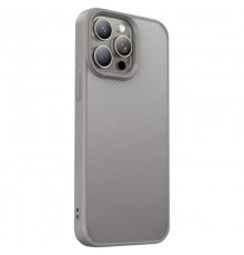 TPU чохол Carbon Protective with Magsafe для Apple iPhone 14 Pro (6.1") Grey