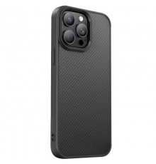 TPU чохол Carbon Protective with Magsafe для Apple iPhone 15 Pro (6.1") Black
