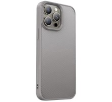 TPU чохол Carbon Protective with Magsafe для Apple iPhone 15 Pro (6.1") Grey