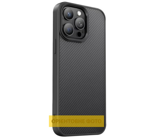 TPU чохол Carbon Protective with Magsafe для Apple iPhone 16 Plus (6.7") Black