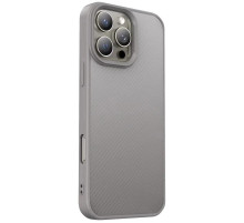 TPU чохол Carbon Protective with Magsafe для Apple iPhone 16 Pro Max (6.9") Grey