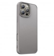 TPU чохол Carbon Protective with Magsafe для Apple iPhone 16 Pro Max (6.9") Grey