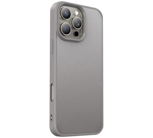 TPU чохол Carbon Protective with Magsafe для Apple iPhone 16 Pro Max (6.9") Grey