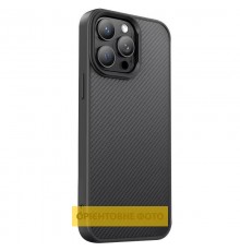 TPU чохол Carbon Protective with Magsafe для Apple iPhone 17 Pro (6.3") Black