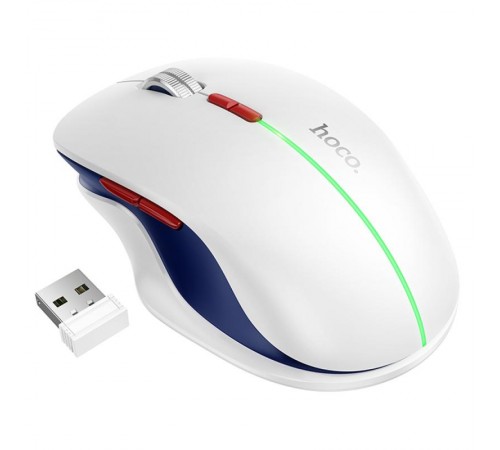 Миша бездротова Hoco GM40 Dixon RGB dual-mode Space White