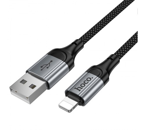 Дата кабель Hoco X121 Nuevo USB to Lightning 2.4A (1.5m) Black