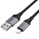 Дата кабель Hoco X121 Nuevo USB to Lightning 2.4A (1.5m) Black