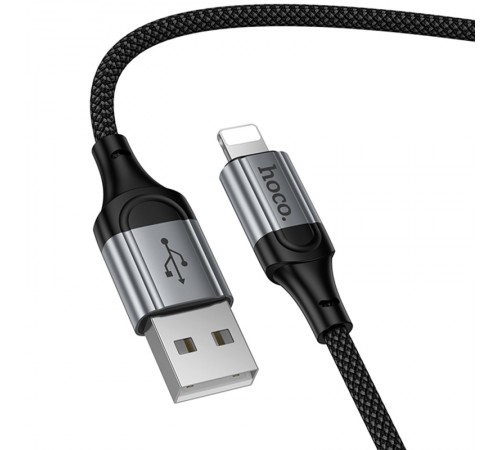 Дата кабель Hoco X121 Nuevo USB to Lightning 2.4A (1.5m) Black