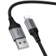 Дата кабель Hoco X121 Nuevo USB to Lightning 2.4A (1.5m) Black